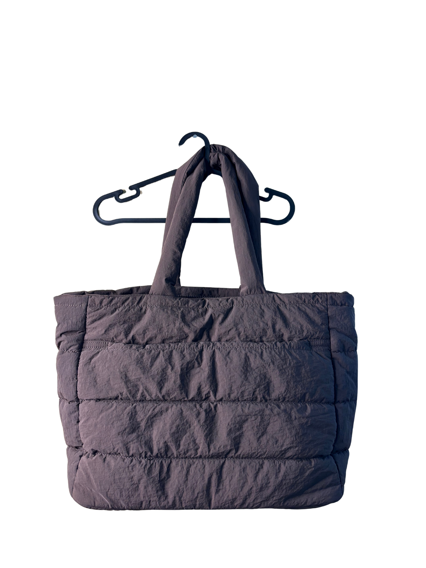 Brown Puffy Tote Bag
