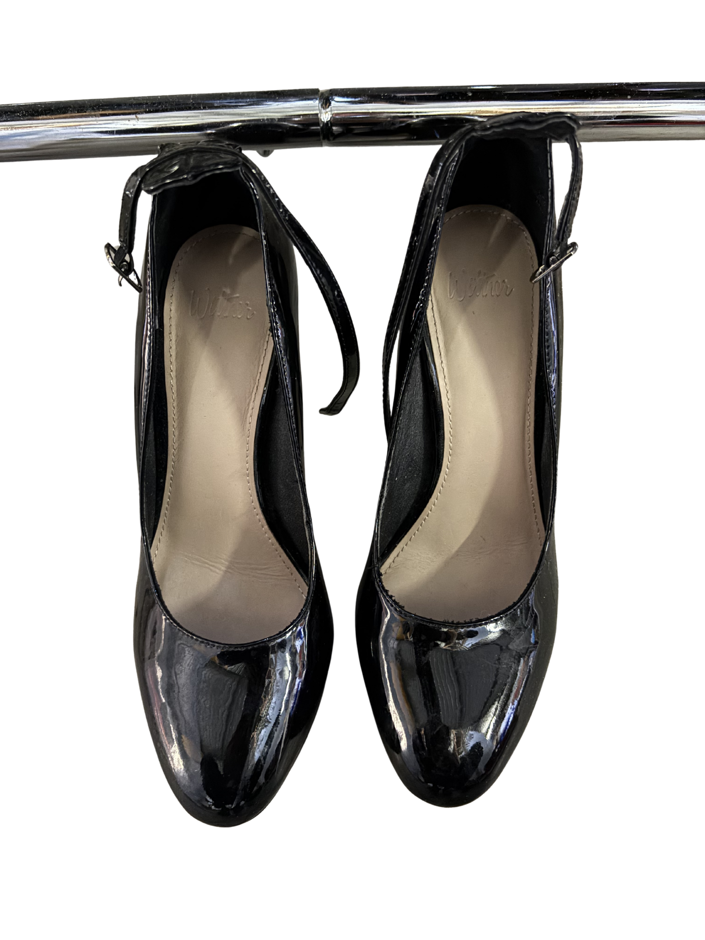Black Patent Leather Platform Heels