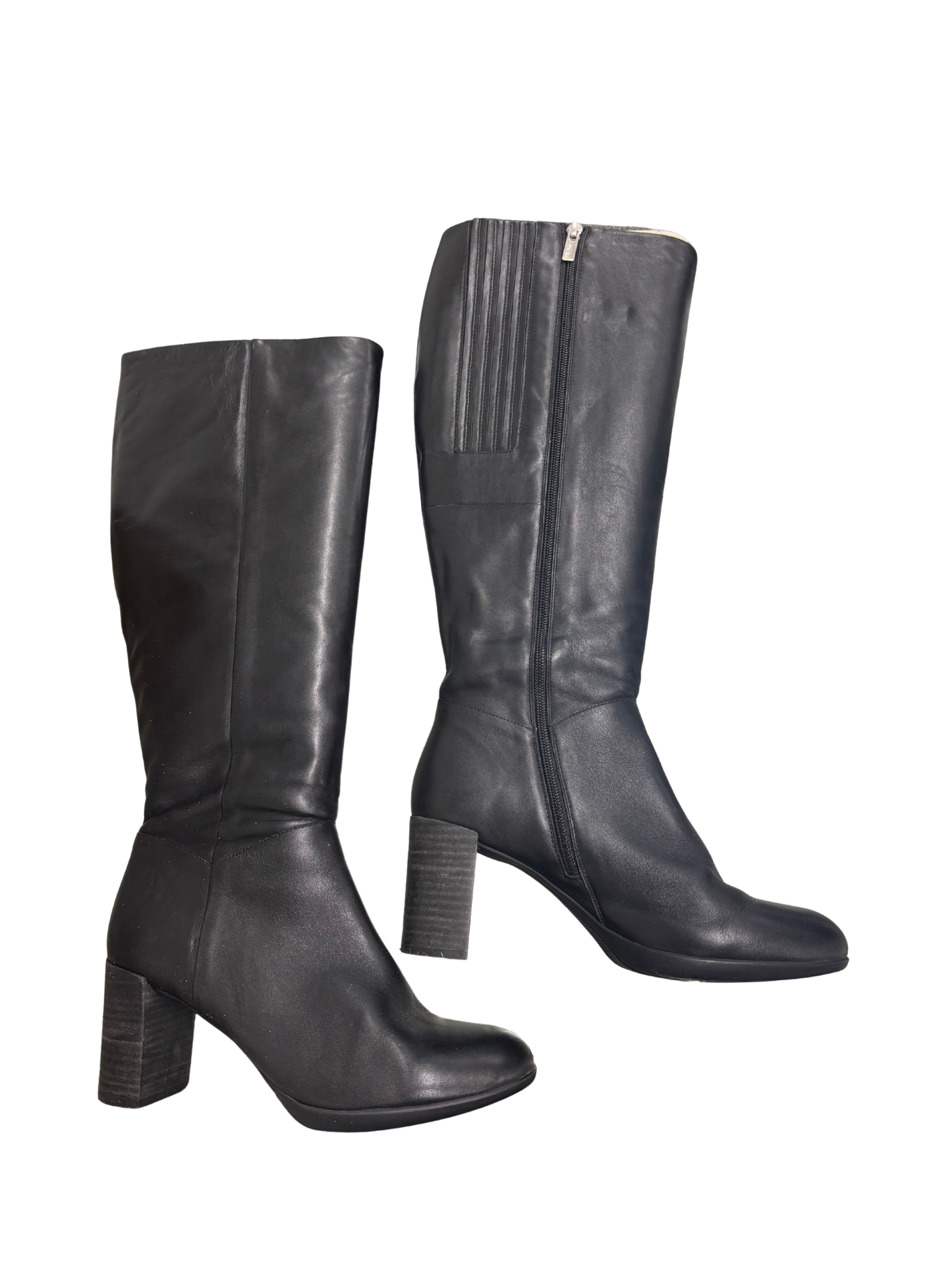 Black Knee High Heel Boot