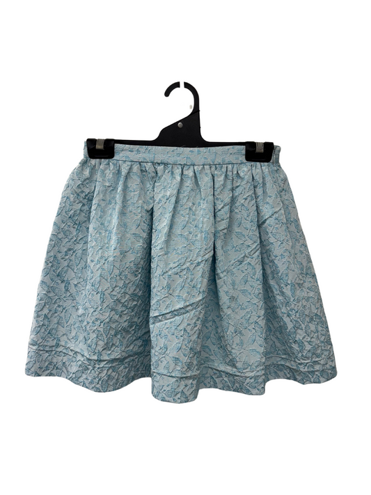 Light Blue Textured Mini Skirt