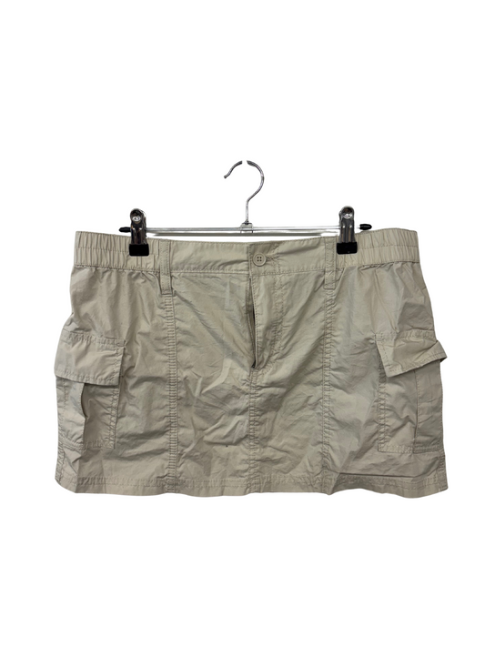 Cream Micro Cargo Skirt
