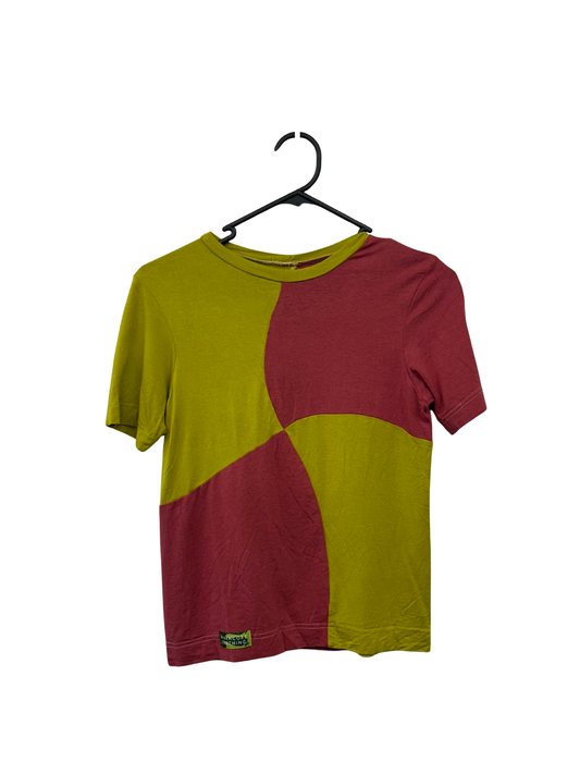Pink/Red & Yellow/Green Abstract T-Shirt