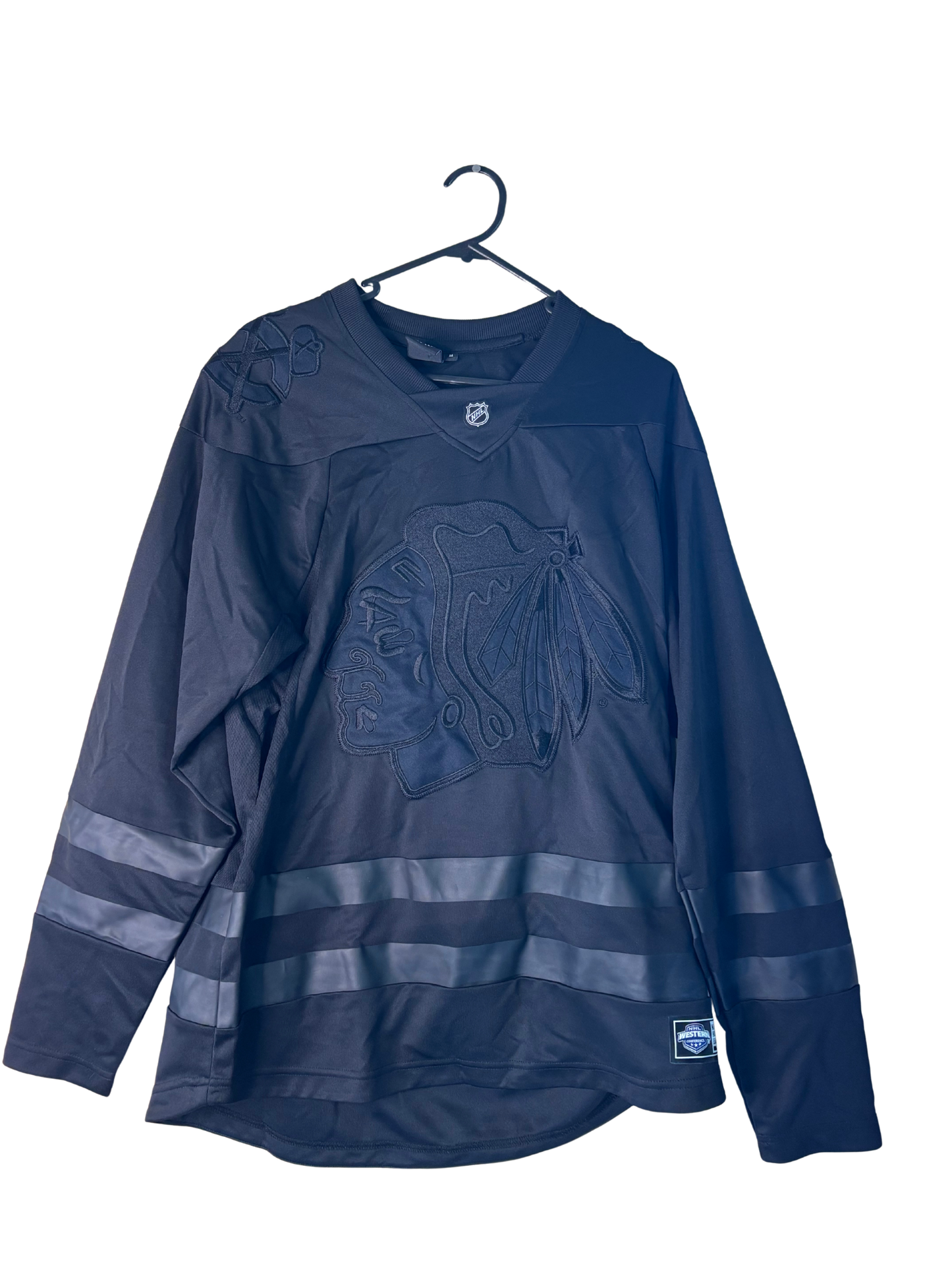 Black Long Sleeve Embroidered 'NHL' Sweater