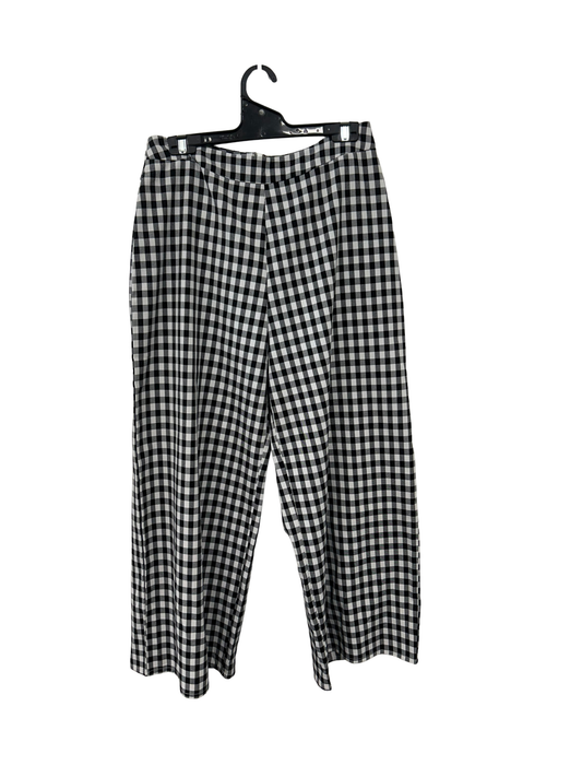 Black & White High Waisted Wide Leg Pants