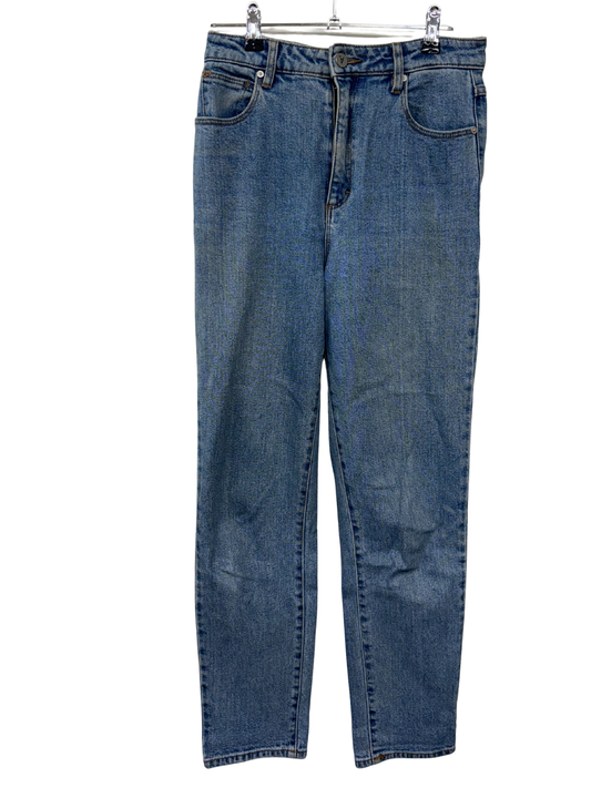 Blue High Waisted Tapered Jeans