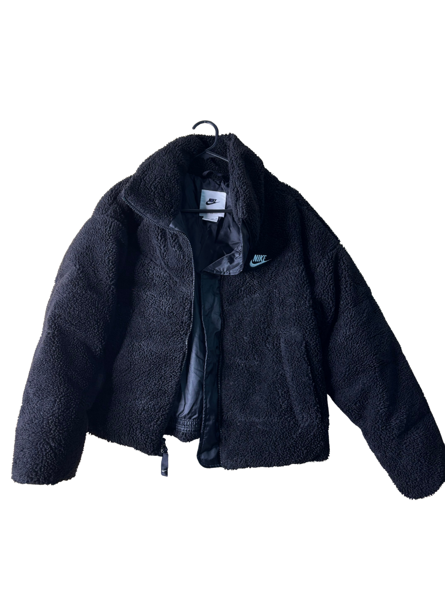 Black Furry Oversized Thick Jacket