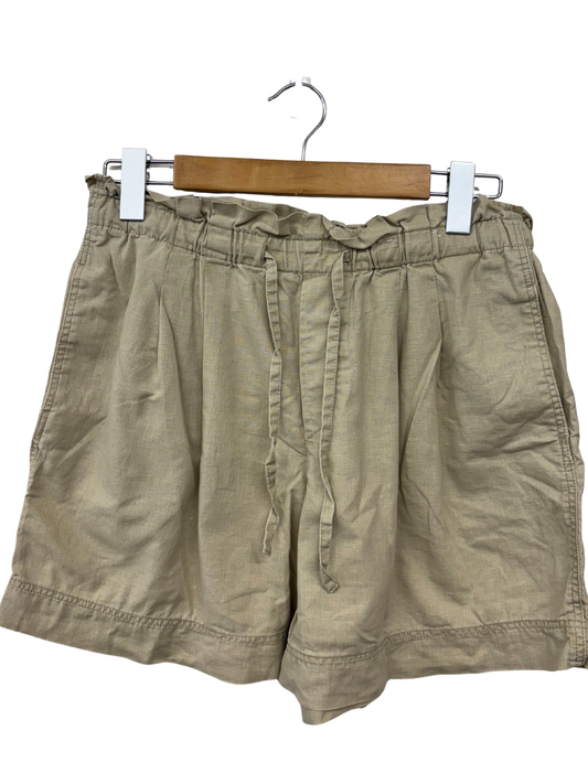 Beige High Waisted Shorts