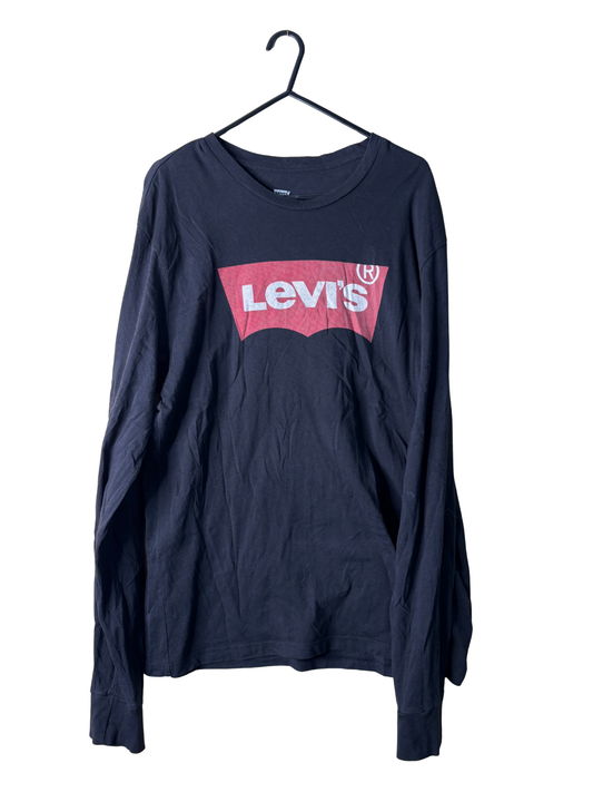 Black Long Sleeve Shirt with Red/White 'Levi's' Logo