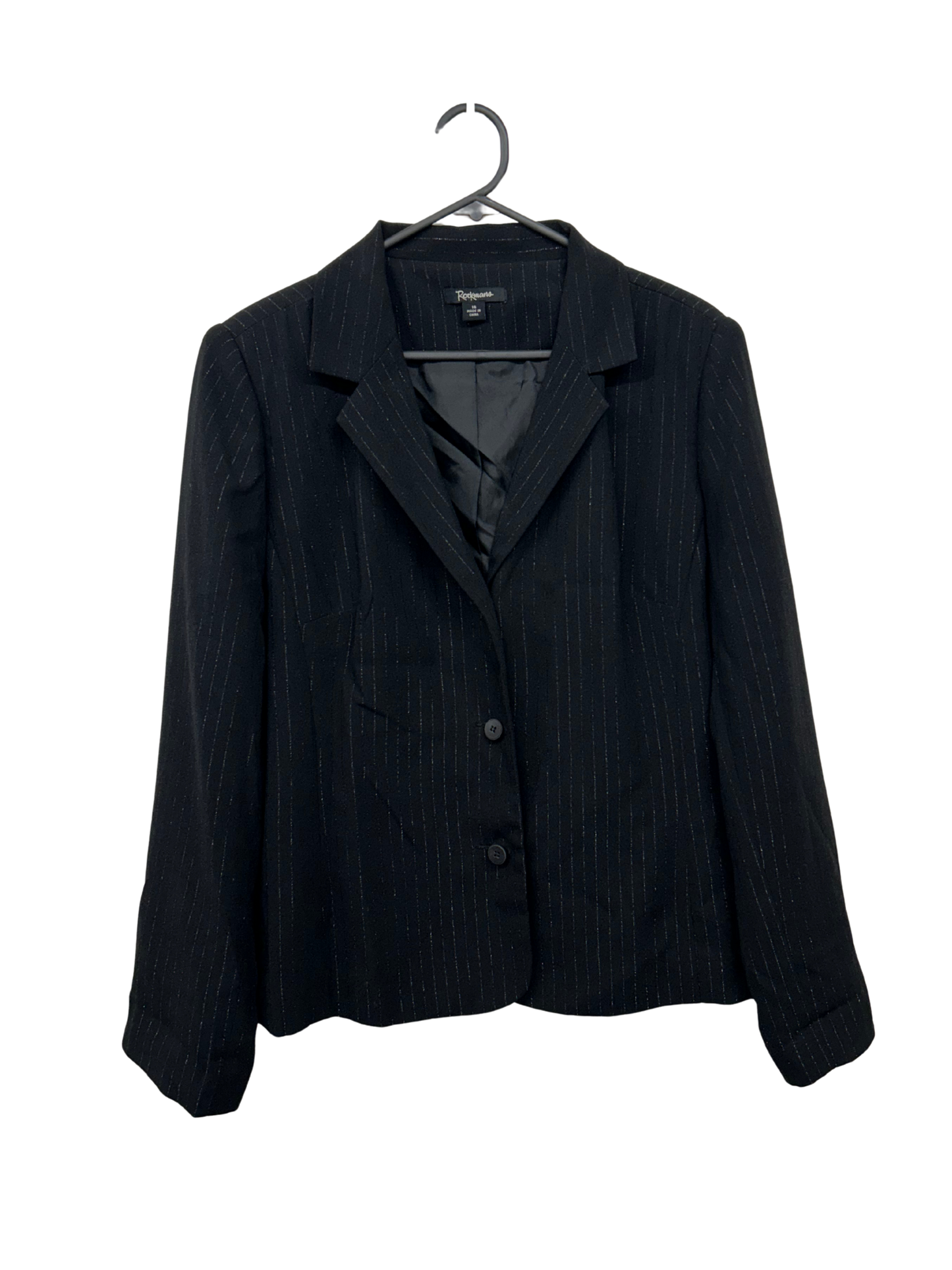 Black & Glitter Pinstripe Jacket