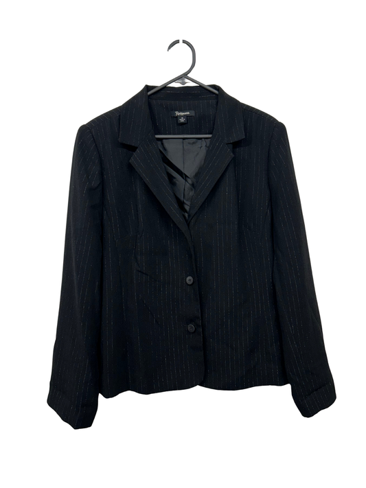 Black & Glitter Pinstripe Jacket