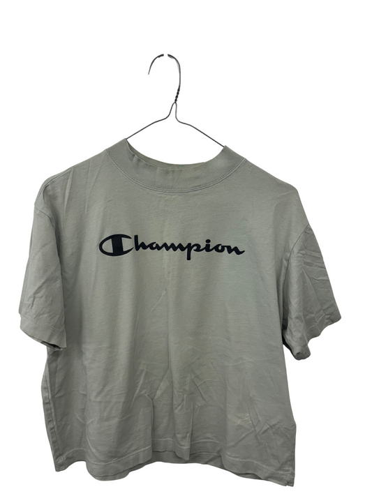 Light Green Boxy Cut Cropped T Shirt
