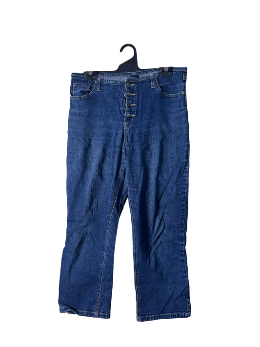 00s Dark Blue Denim Capri Pants