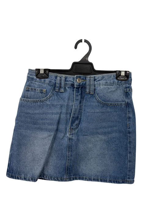 Blue Denim Short Skirt
