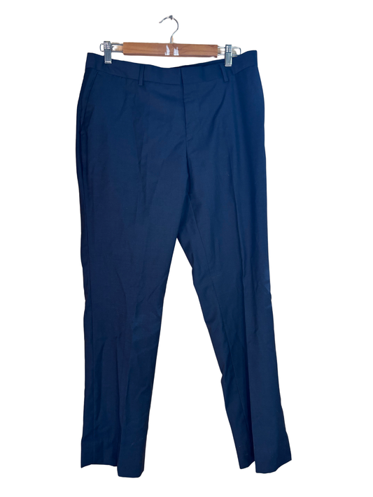 Dark Blue Tapered Business Pants