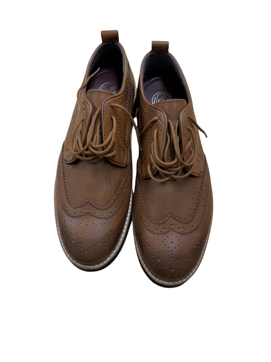 Light Brown Laceup Flatform Brogues