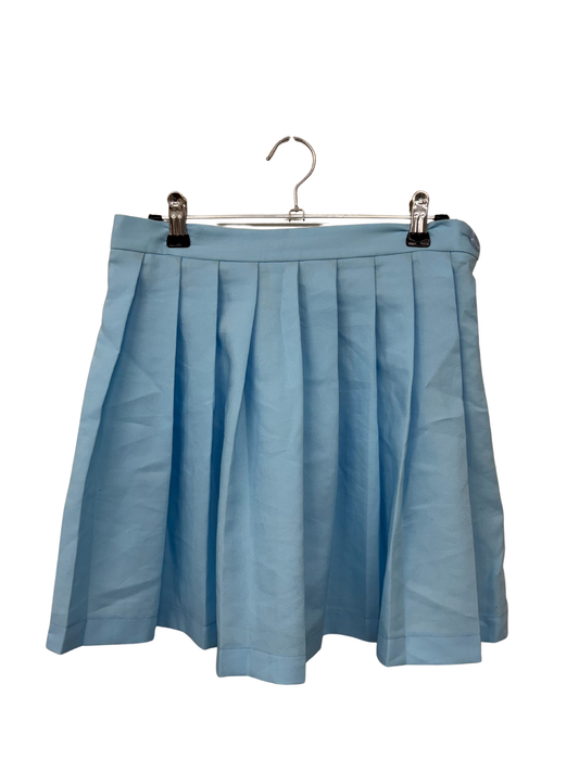 Light Blue Pleated Mini Skirt