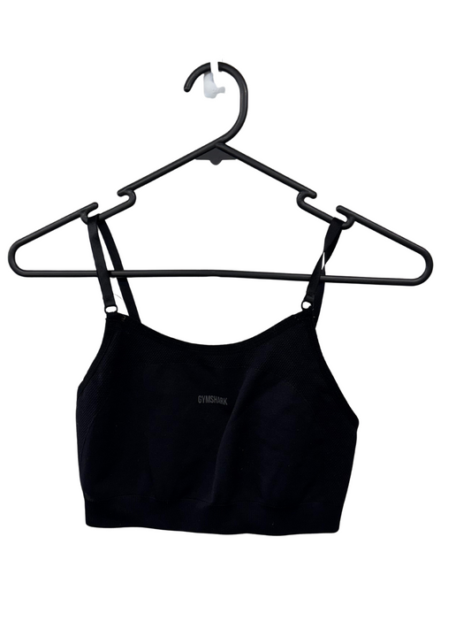 Black Strappy Crop Activewear Top