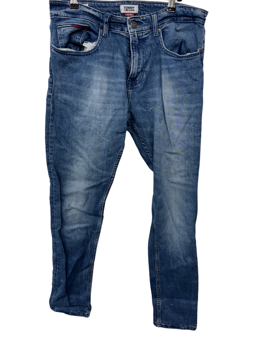 Blue Tapered Denim Jeans