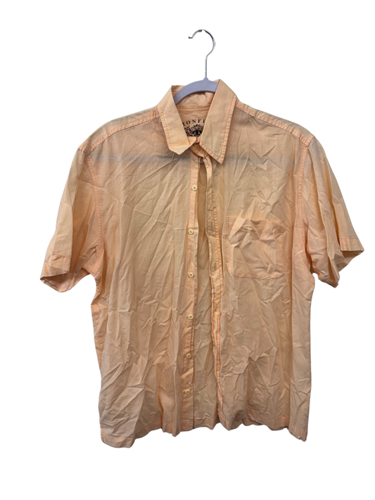 Light Pink/Peach Short Sleeve Button Up Shirt
