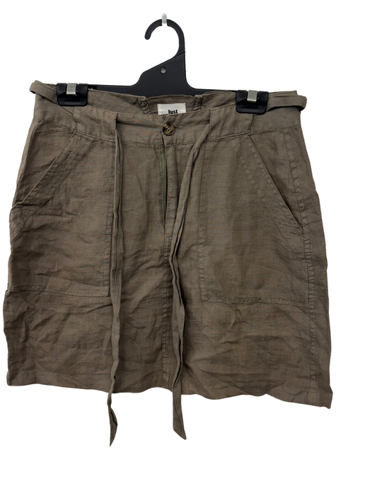 Khaki Green Short Skirt