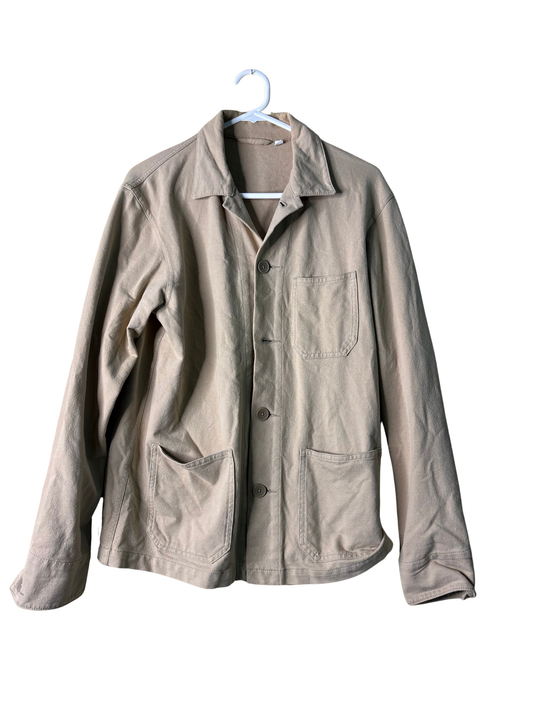 Beige Chore-Style Jacket