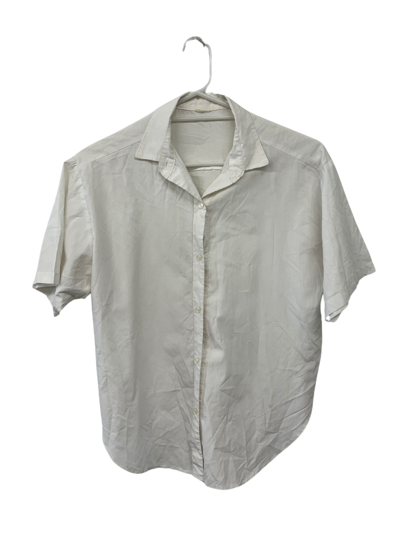 White Short Sleeve Button Up Shirt