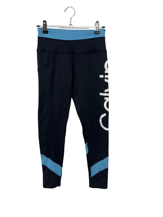 Black & Blue Activewear Tights with Logo