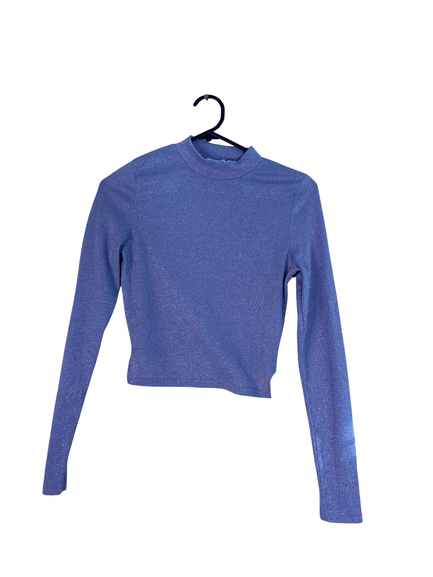Light Purple Sparkle Turtleneck Top