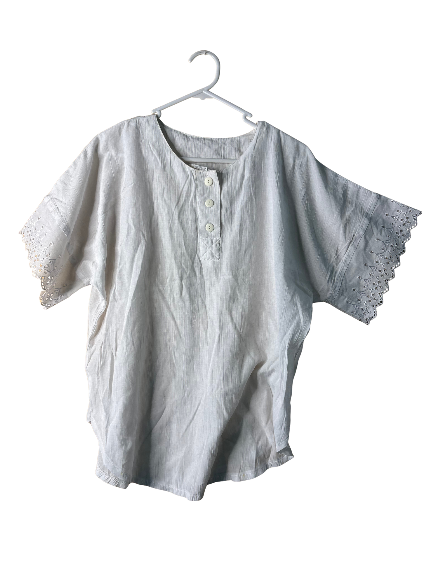 Vintage White Short Sleeve Button Up Shirt