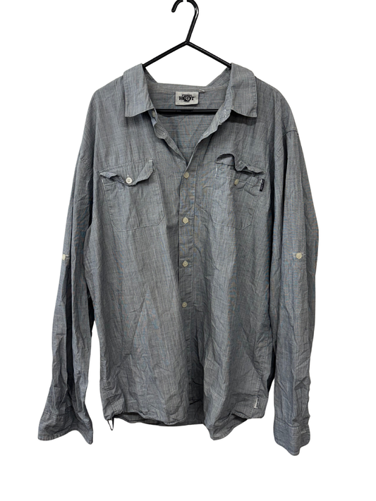 Light Grey Long Sleeve Button Up Shirt