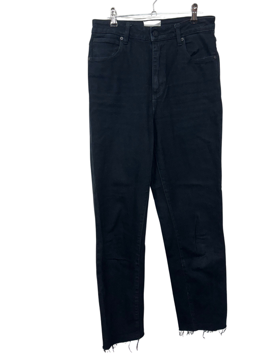Black High Waisted Straight Leg Jeans