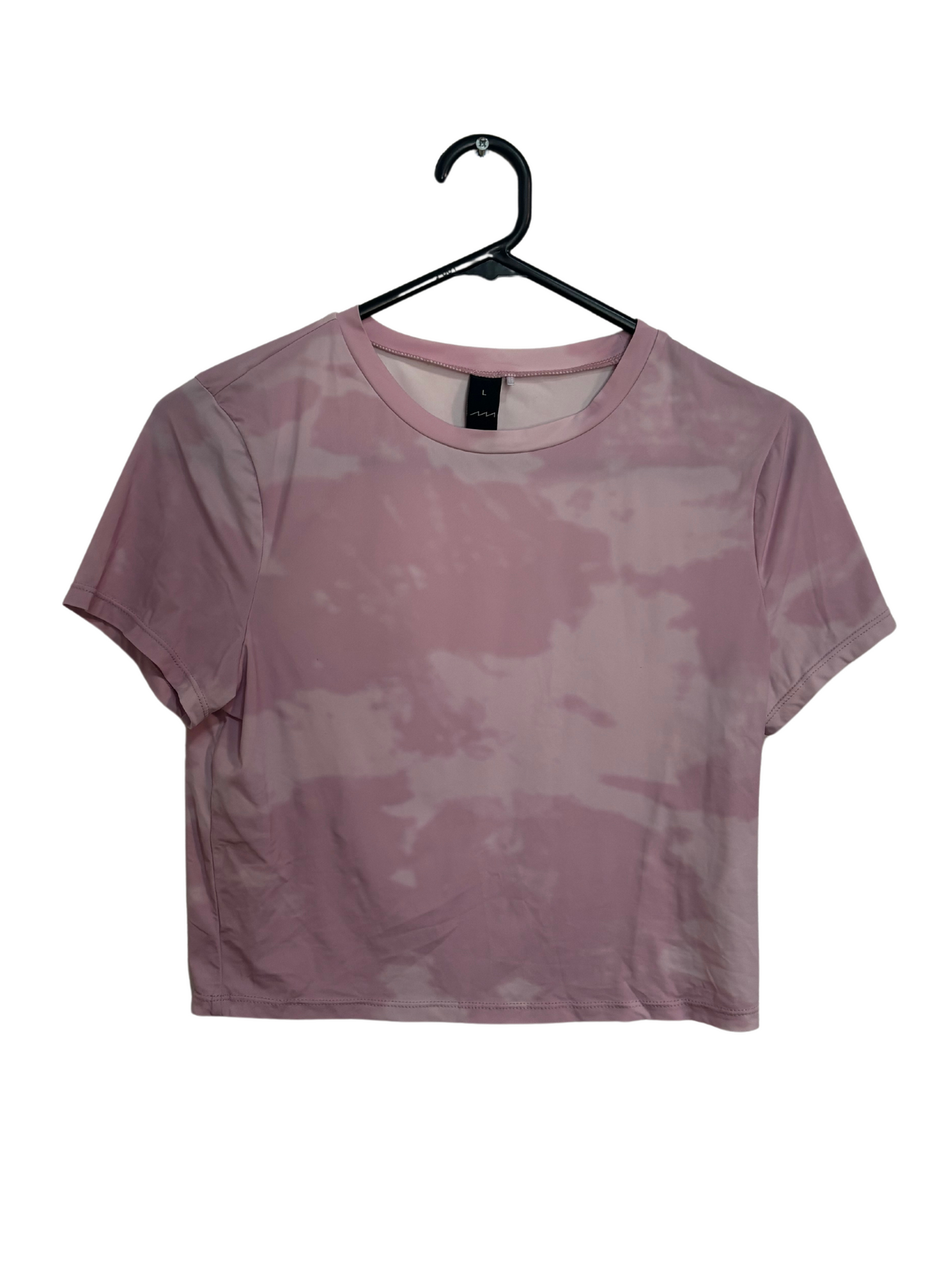 Pink & White Cloud Print Baby Tee