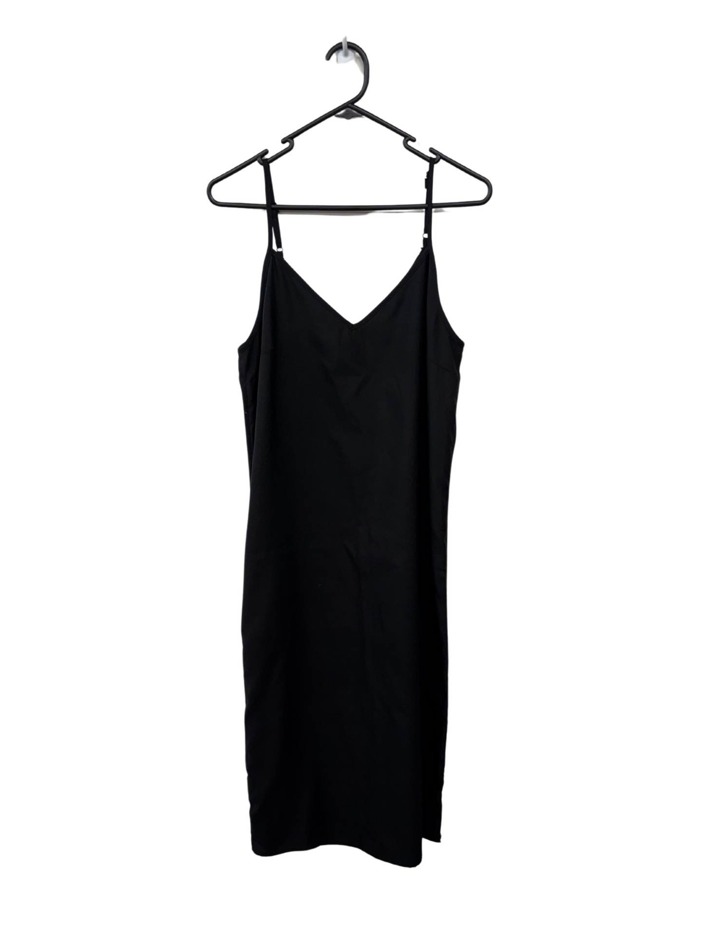 Black Strappy Slip Midi Dress