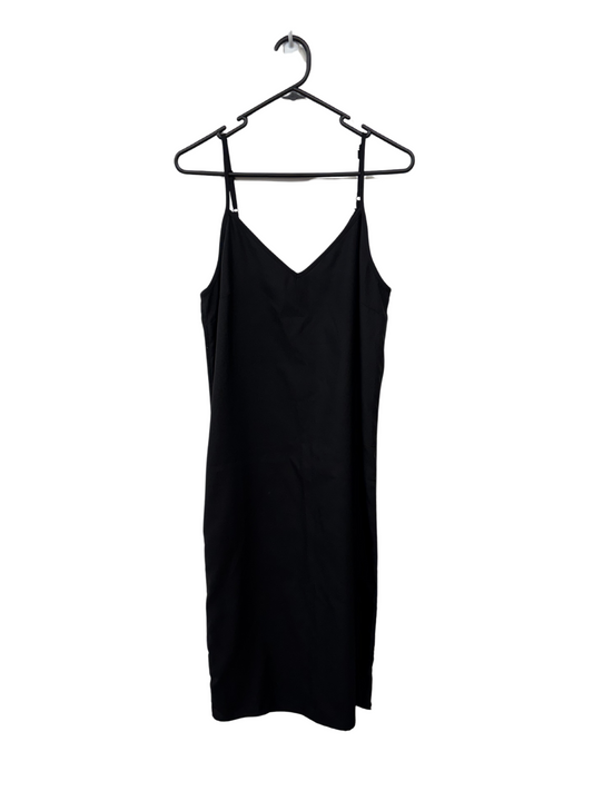 Black Strappy Slip Midi Dress