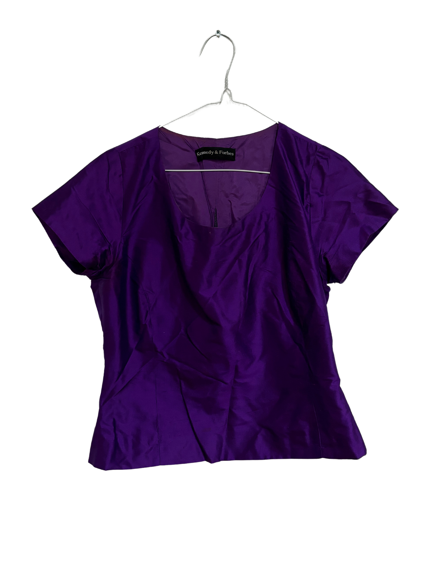 Vintage Purple Short Sleeve Fitted Top