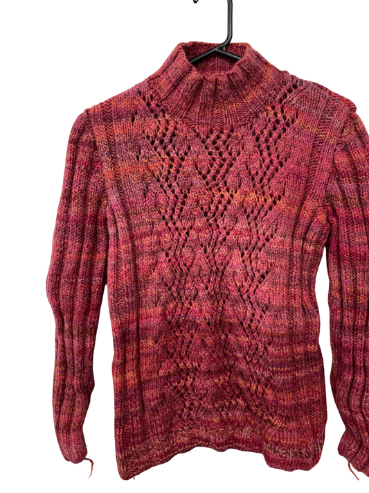 Pink Turtle Neck Knit Jumper