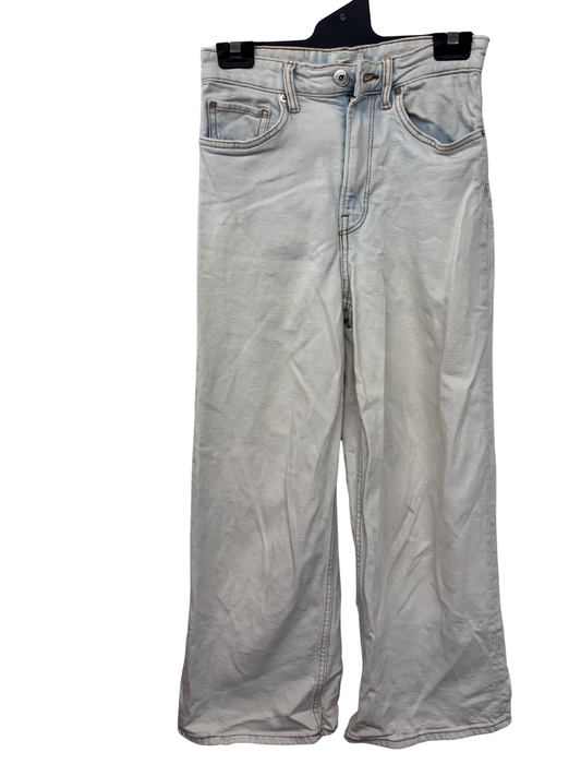White High Waisted Wide Leg Jeans