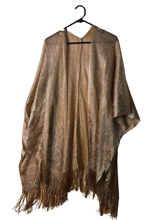 Gold Knit Duster Jacket
