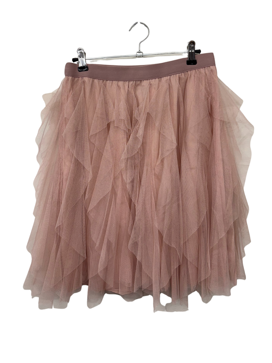 Pink High Waisted Tulle Short Skirt