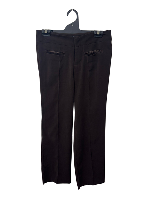 00s Dark Brown Low-Rise Business Pants