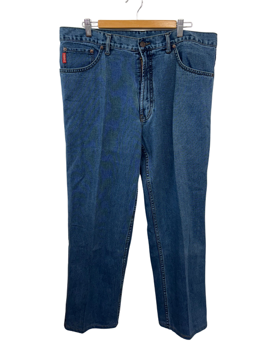Dark Blue Jeans with Red Tag