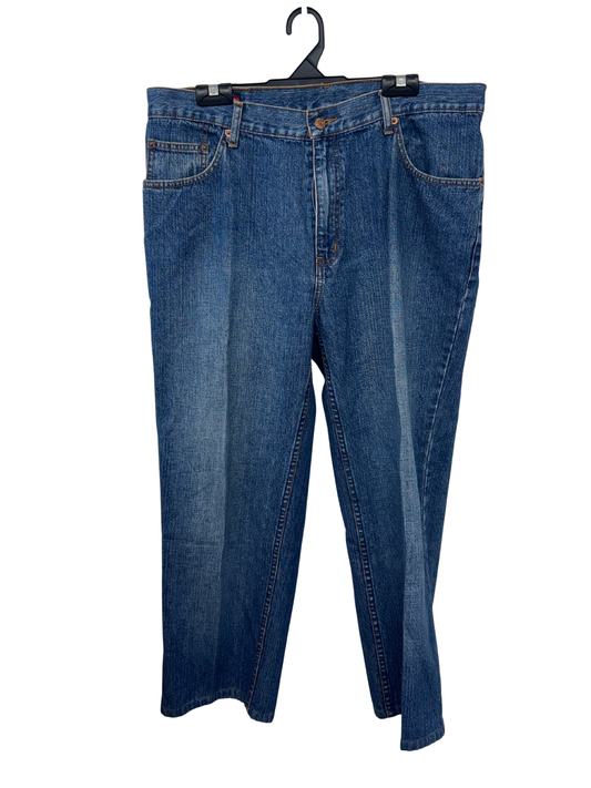 Vintage Dark Blue Straight Leg Jeans